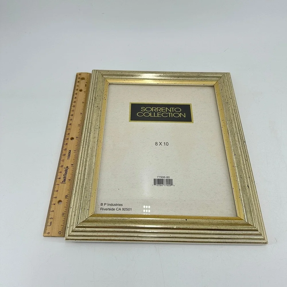 Sorrento Collection 8x10 Gold Tone Ribbed Picture Frame BP Industries 77906-80
